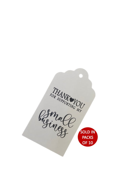 Small Business Thank You Tag (White)