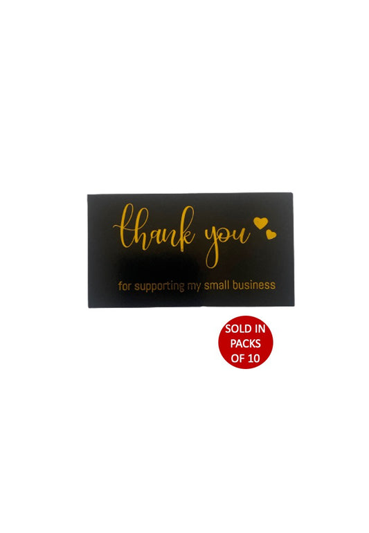 Thank You Card (Black) 90x50mm