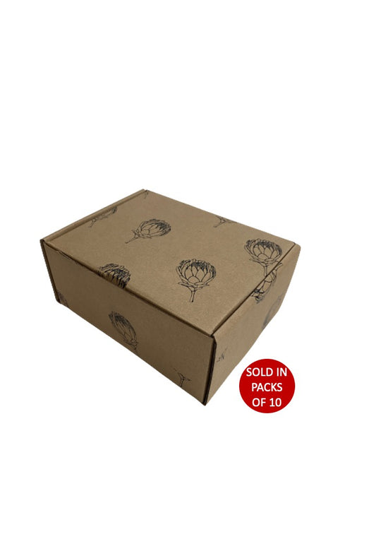 Medium Flip Lid Shipper Box (200x150x85mm) Protea (Pack of 10)
