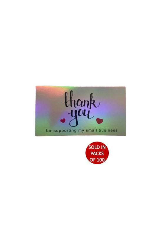 Thank You Card (Holographic) 90x50mm (100)