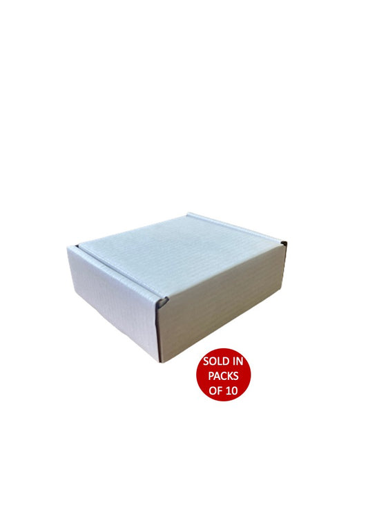 White Flip Lid Shipper Box 125x118x38mm (Pack of 10)