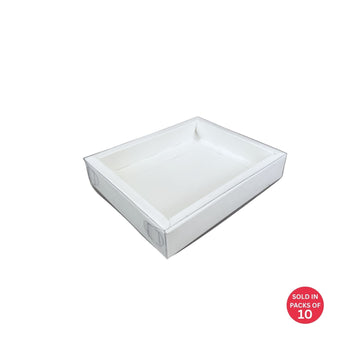 Small Chocolate Box (White) 160x135x30mm (Pack of 10)