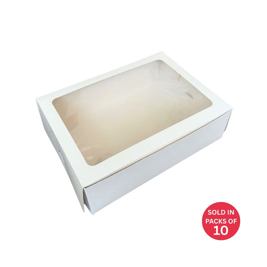 12 Cupcake Box (White) 285x207x85mm (Pack of 10)