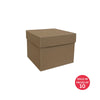 Lid and Base Cupcake Box with Insert (Kraft) 90x90x100mm (Pack of 10)