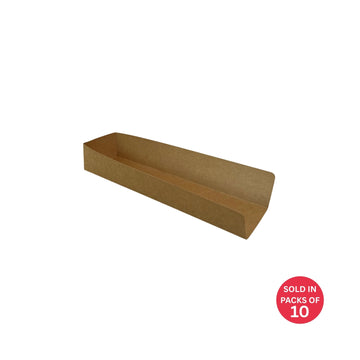 Paper Hot Dog Tray (Kraft) (Pack of 10)