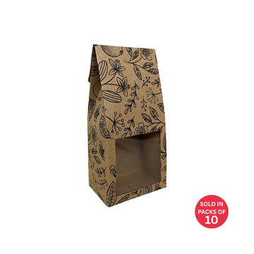 Kraft Coffee Box with Window (Black Citrus Serenade) 190x90x60mm