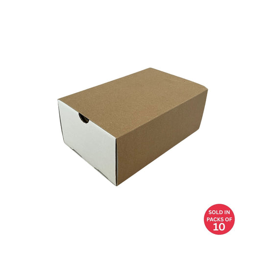 Small White Sliding Gift Box with Sleeve (Kraft)175x117x75mm