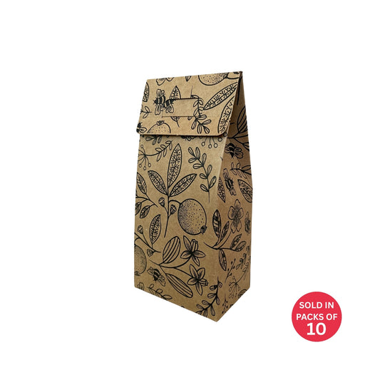 Kraft Coffee Box with Window (Black Citrus Serenade) 190x90x60mm