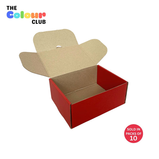 Garnet Red Medium Flip Lid Shipper Box (200x150x85mm) (Pack of 10)