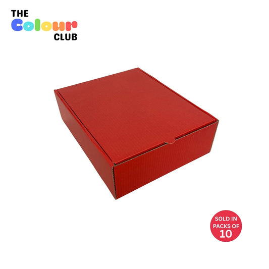 Large Garnet Red Shipper Box (285x226x84mm) (Pack of 10)