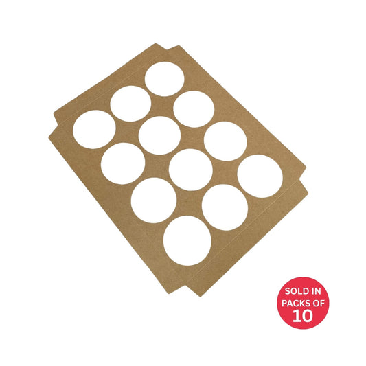 12 Cupcake INSERT (Kraft)
