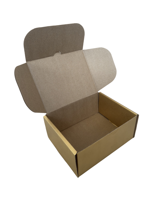 Gold Medium Flip Lid Shipper Box (200x150x85mm) (Pack of 10)