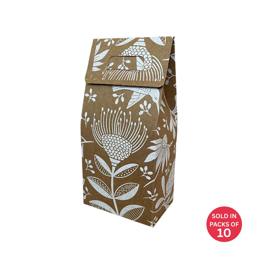 Kraft Coffee Box with Window (White Fynbos Fantasy)