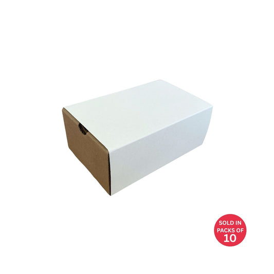 Small Kraft Sliding Gift Box with Sleeve (White)175x117x75mm