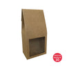 Kraft Coffee Box with Window 190x90x60mm (Pack of 10)