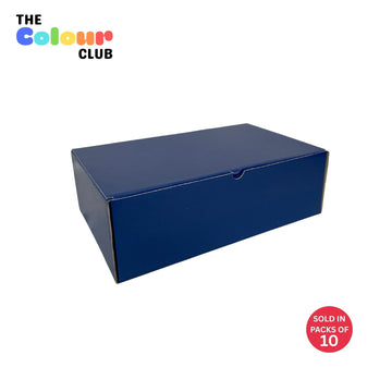 Navy Blue Shoebox (349x211x111mm) (Pack of 10)