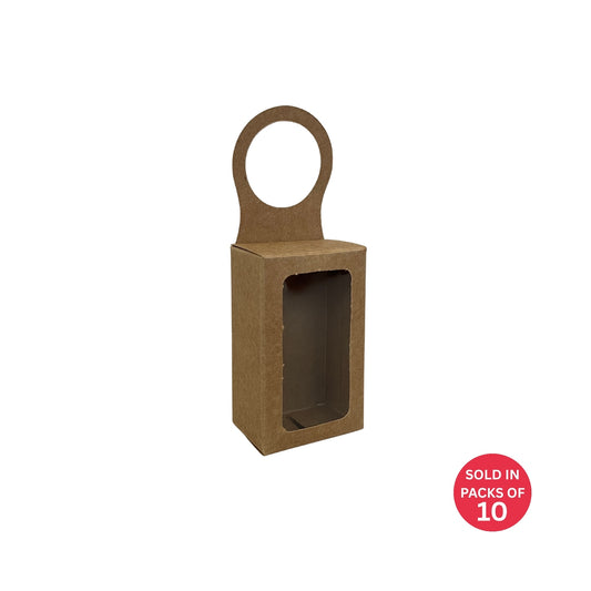 Bottle Neck Tag Gift Box (Kraft) 100x60x40mm (Pack of 10)