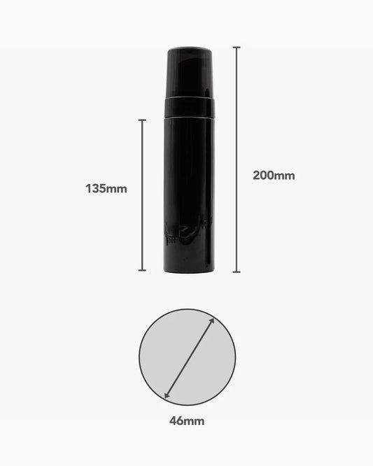 200ml Foam Bottle with Closure (Black) (Pack of 10)