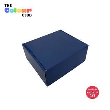 Large Rectangle Navy Blue Shipper Box (252x232x112mm) (Pack of 10)