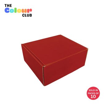 Large Rectangle Garnet Red Shipper Box (252x232x112mm) (Pack of 10)