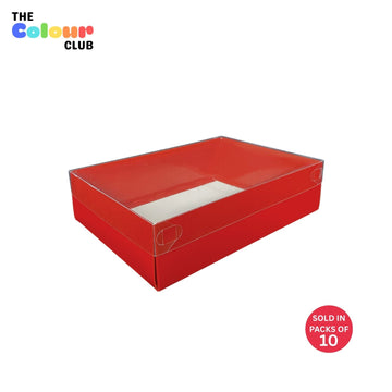Garent Red Hamper Box (300x220x80mm) (Pack of 10)