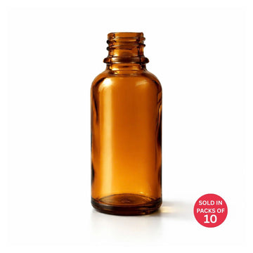 30ml Amber Glass Dropper Bottle (18mm Neck) (Pack of 10)