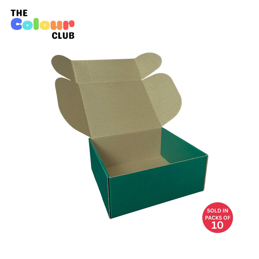 Large Rectangle Eden Green Shipper Box (252x232x112mm) (Pack of 10)