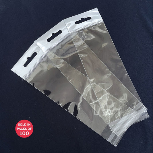 BOPP Self Seal Bag with Header 65x150+30mm Lip
