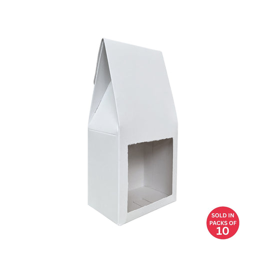 White Coffee Box with Window 190x90x60mm (Pack of 10)