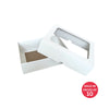 White Biscuit Box with Window 175x135x50mm