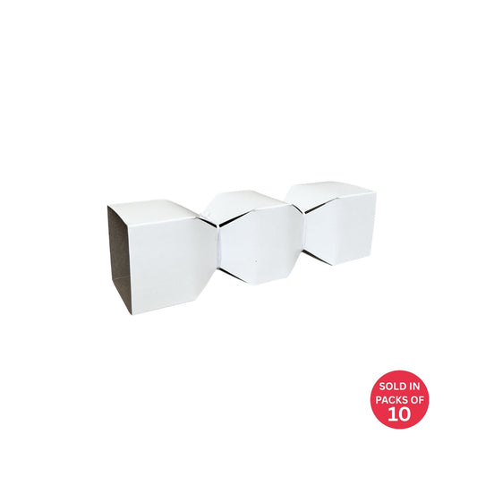 Rectangular Cracker (White) 85x60x70mm (Pack of 6)