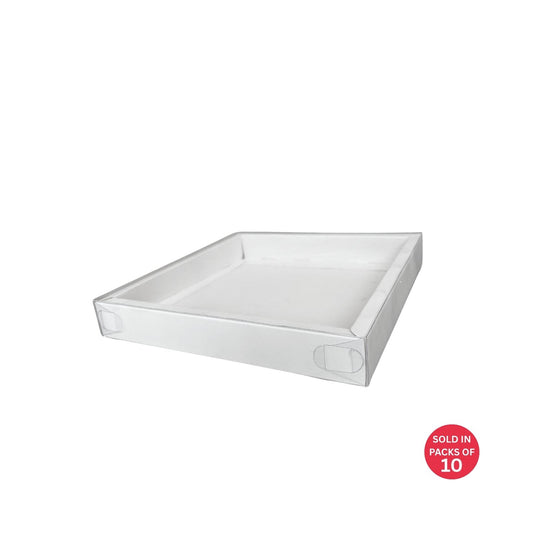 Square Chocolate Box (White) 210x210x30mm (Pack of 10)
