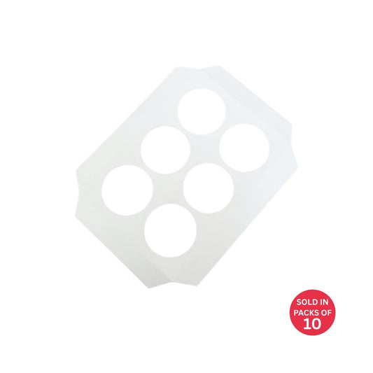 6 Cupcake Box INSERT (White) (Pack of 10)