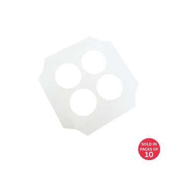 4 Cupcake Box INSERT (White) (Pack of 10)