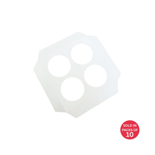 4 Cupcake Box INSERT (White) (Pack of 10)