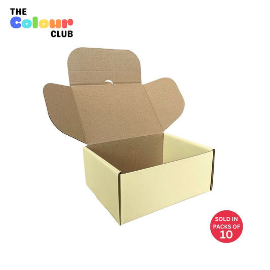 Butter Yellow Medium Flip Lid Shipper Box (200x150x85mm) (Pack of 10)