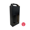 Black 2 Bottle Wine Box with Handle (Pack of 10)