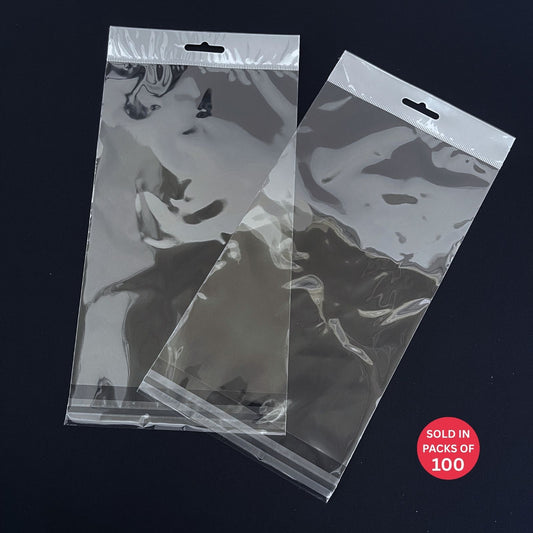 BOPP Self Seal Bag with Header 150x250+30mm Lip
