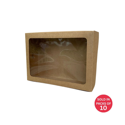 12 Cupcake Box (Kraft) 285x207x85mm (Pack of 10)