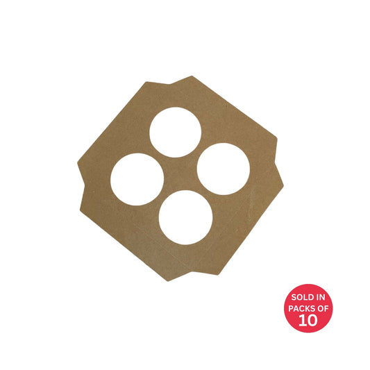 4 Cupcake Box INSERT (Kraft) (Pack of 10)