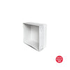 Square Box with PVC Lid (White) 125x125x60mm (Pack of 10)