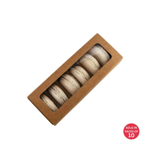 6 Macaron Display Box (Kraft) 190x70x60mm (Pack of 10)