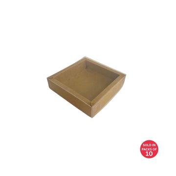 Single Cookie Box (Kraft) 126x125x30mm