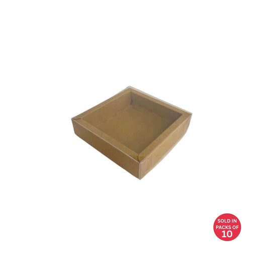 Single Cookie Box (Kraft) 126x125x30mm