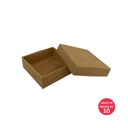 Kraft Gift Box 100x100x35mm (Pack of 10)