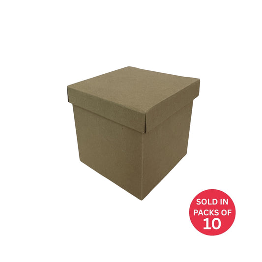 Tall E-Flute Gift Box (Kraft) 200x200x200mm