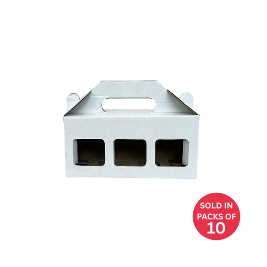 3 Jar Carrier (White) (Pack of 10)