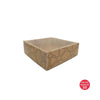 Square Cookie Box (Kraft) 190x190x60mm (Geometric)