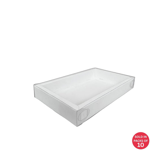 Rectangle Chocolate Box (White)139x217x30mm (Pack of 10)