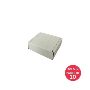 White Flip Lid Shipper Box 125x118x38mm (Pack of 10)